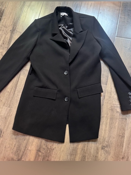 Good American Jackets & Blazers - Sold Out Good American Long Tailored Notched Lapel Blazer Black Sz 2 Topper
